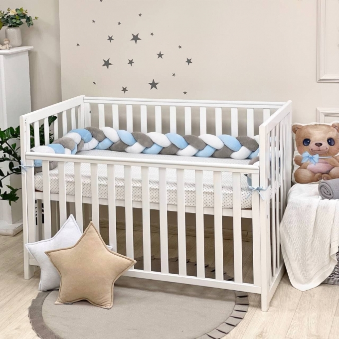 Protectie laterala patut bebe albastru-grafit (1)